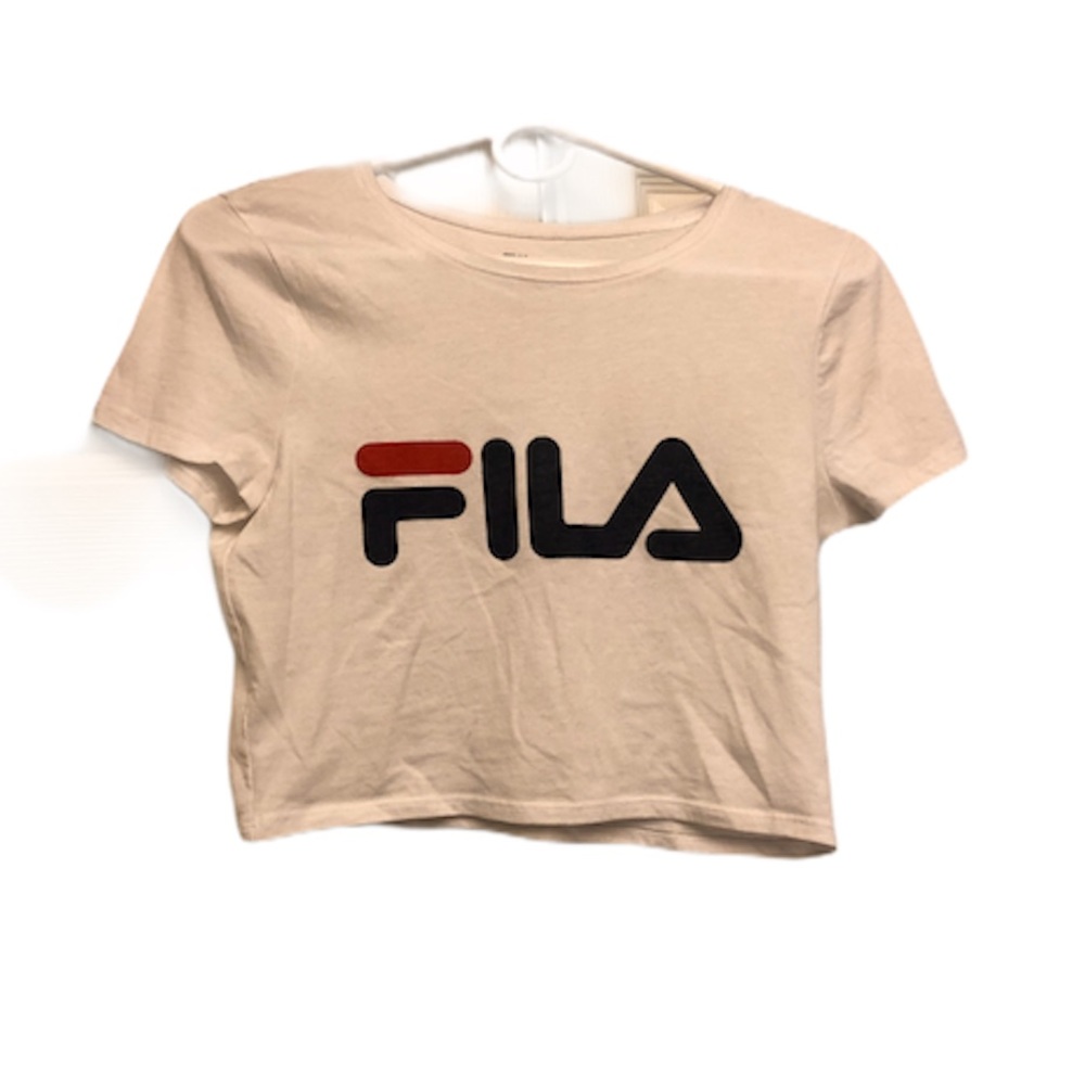 Fila- Form Fitting White Crop Top size M/L